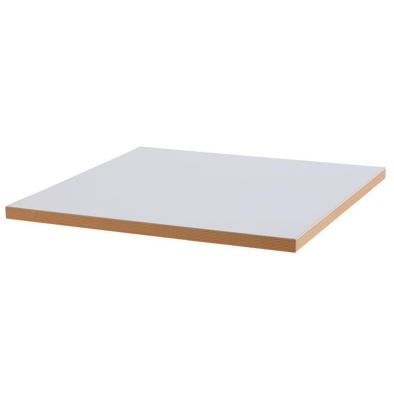 Plateau de table carré 60 x 60 cm en mélaminé avec bords en PVC