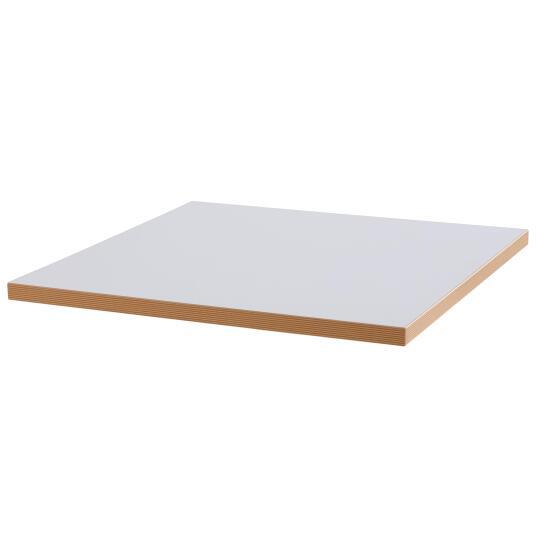 Plateau de table carré 60 x 60 cm en mélaminé avec bords en PVC