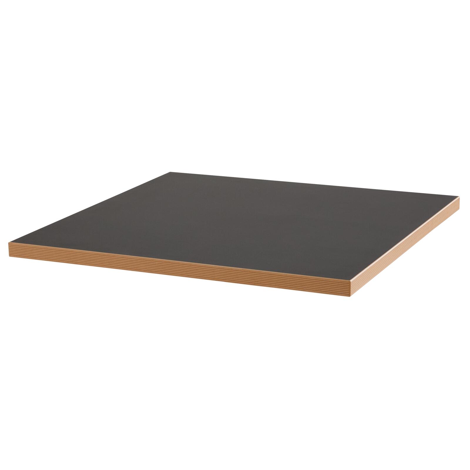 Plateau de table carré 60 x 60 cm en mélaminé avec bords en PVC