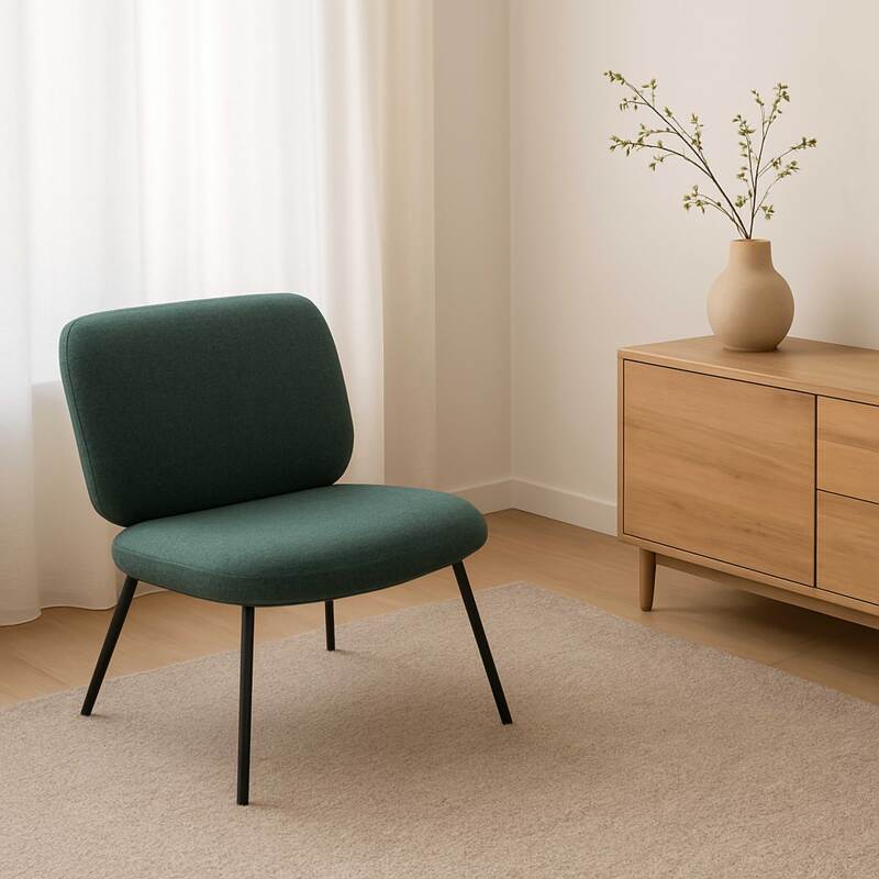 Fauteuil de restaurants relax en tissu et métal - Lot de 2 - Ambiance