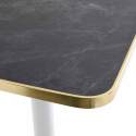 Plateau de table carré en contreplaqué avec revêtement stratifié et bords en aluminium 60 x 60 cm
