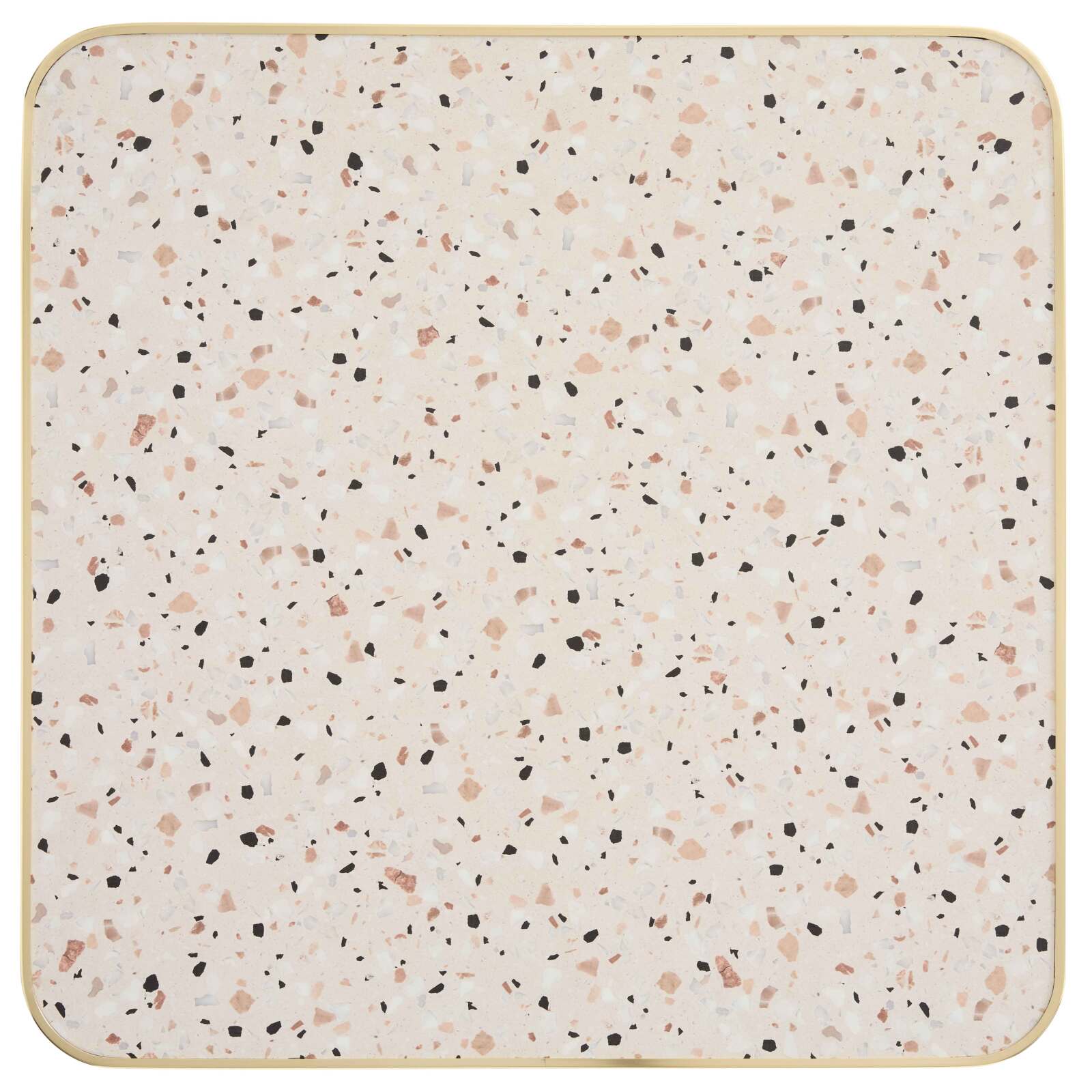 Plateau de table carré en contreplaqué avec revêtement stratifié et bords en aluminium 60 x 60 cm