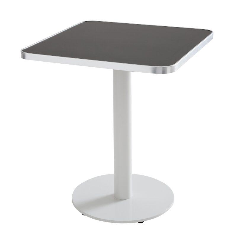 Plateau de table carré en contreplaqué avec revêtement stratifié et bords en aluminium 60 x 60 cm (5/7)