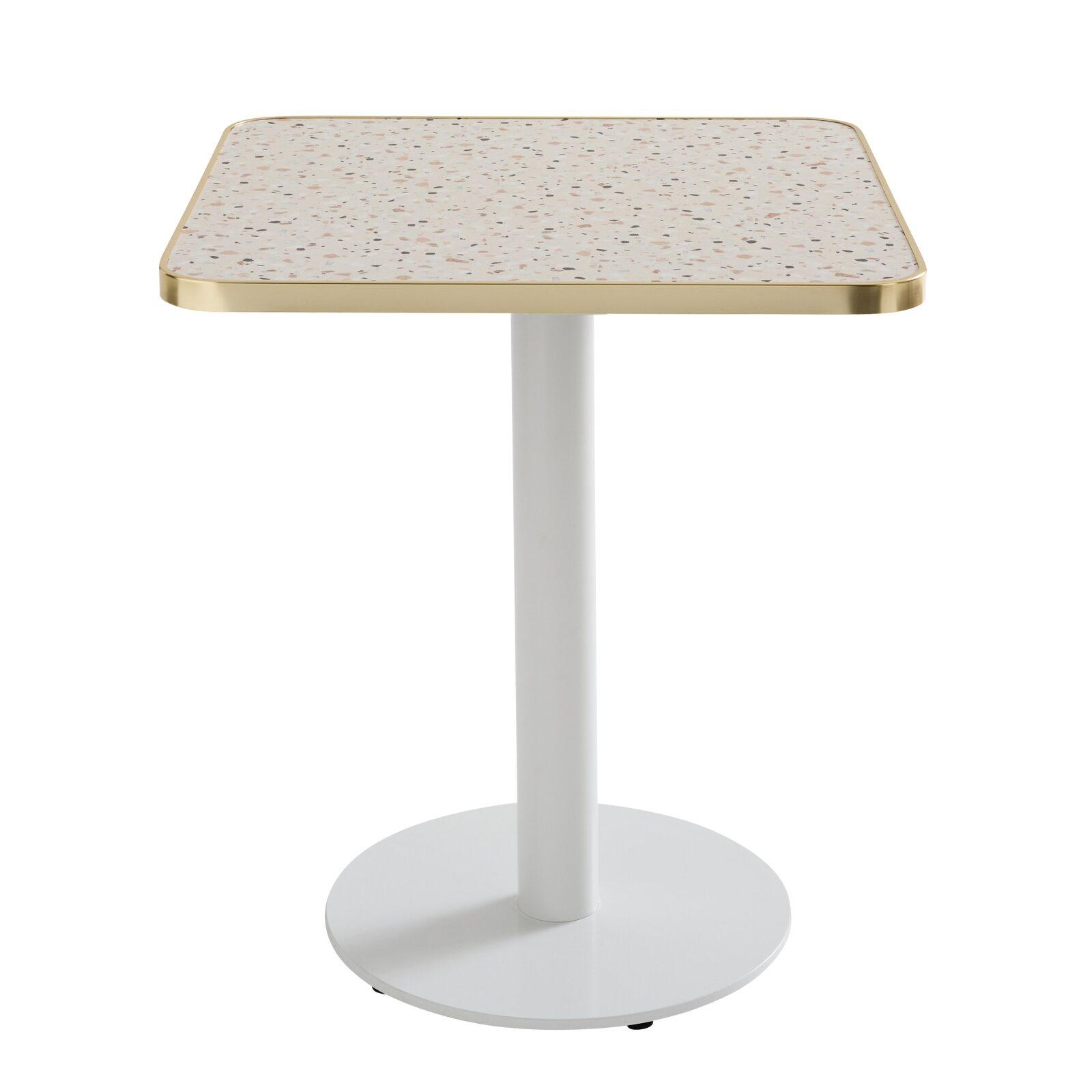 Plateau de table carré en contreplaqué avec revêtement stratifié et bords en aluminium 60 x 60 cm Plateau de table carré en contreplaqué avec revêtement stratifié et bords en aluminium 60 x 60 cm