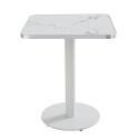 Plateau de table carré en contreplaqué avec revêtement stratifié et bords en aluminium 60 x 60 cm