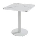 Plateau de table carré en contreplaqué avec revêtement stratifié et bords en aluminium 60 x 60 cm