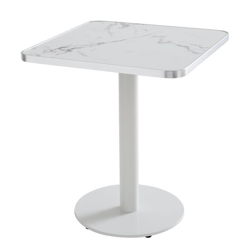 Plateau de table carré en contreplaqué avec revêtement stratifié et bords en aluminium 60 x 60 cm (6/7)
