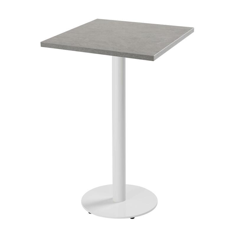 Table haute de restaurant 60 x 60 cm en aggloméré avec revêtement mélaminé