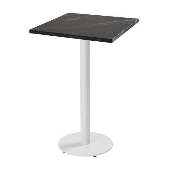 Table haute de restaurant 60 x 60 cm en aggloméré avec revêtement mélaminé