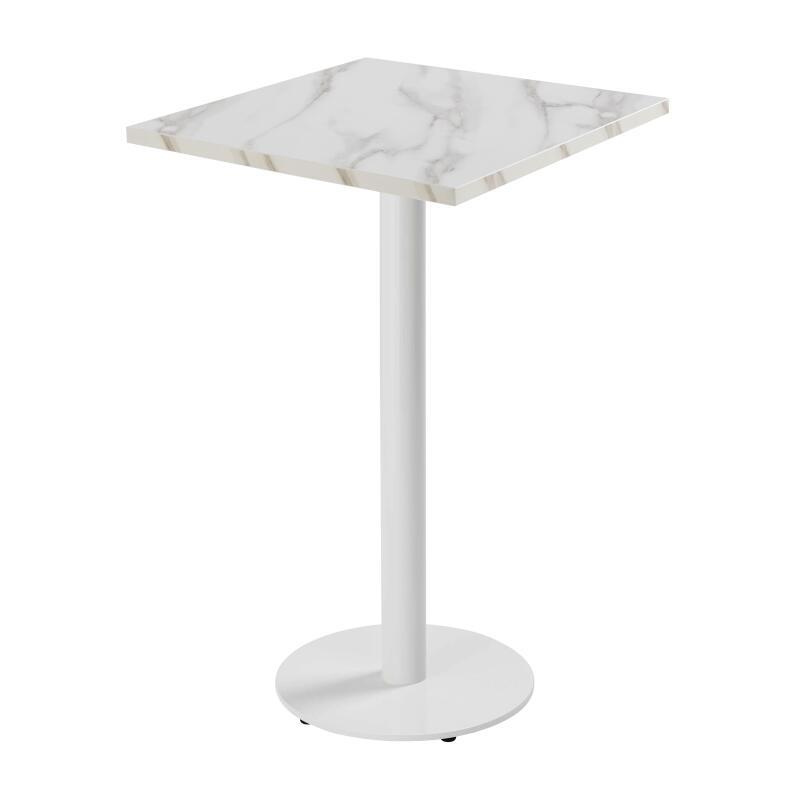 Table haute de restaurant 60 x 60 cm en aggloméré avec revêtement mélaminé