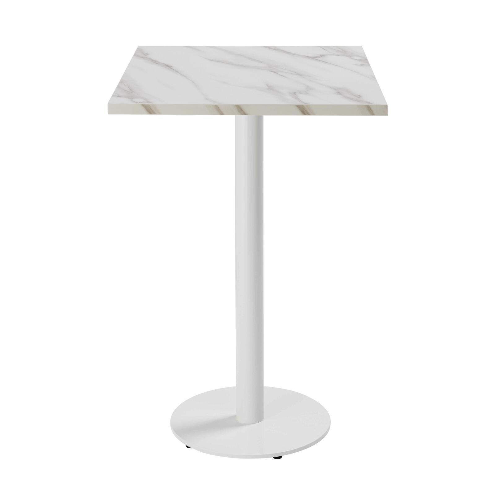 Table haute de restaurant 60 x 60 cm en aggloméré avec revêtement mélaminé