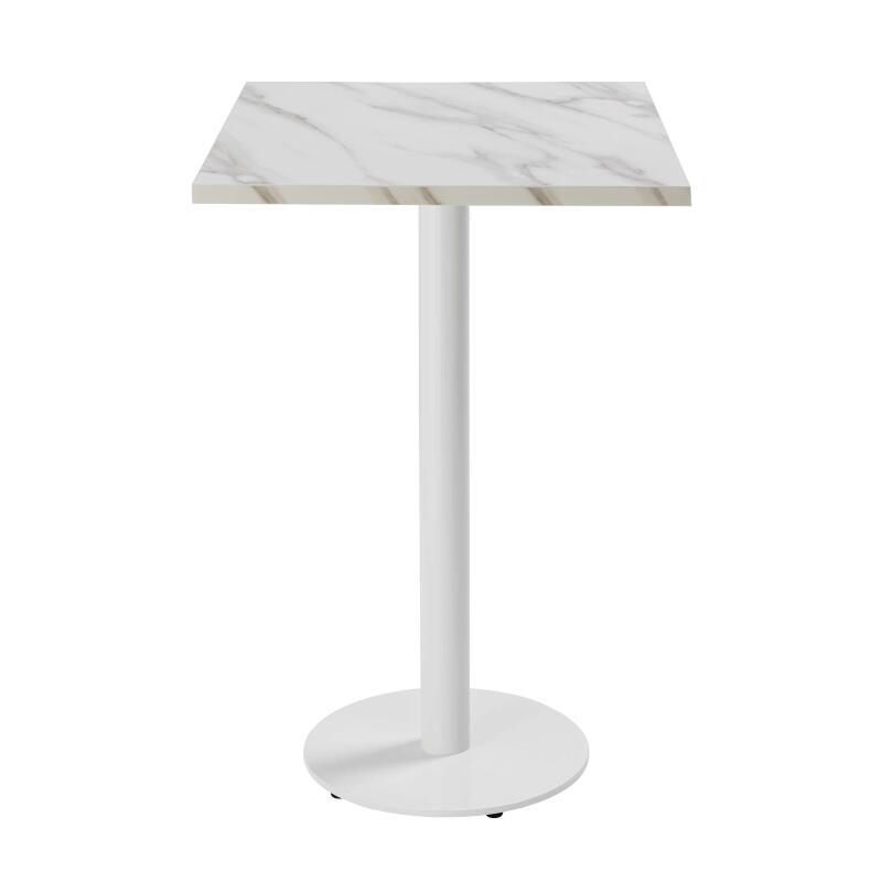 Table haute de restaurant 60 x 60 cm en aggloméré avec revêtement mélaminé