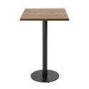 Table haute de restaurant 60 x 60 cm en aggloméré avec revêtement mélaminé