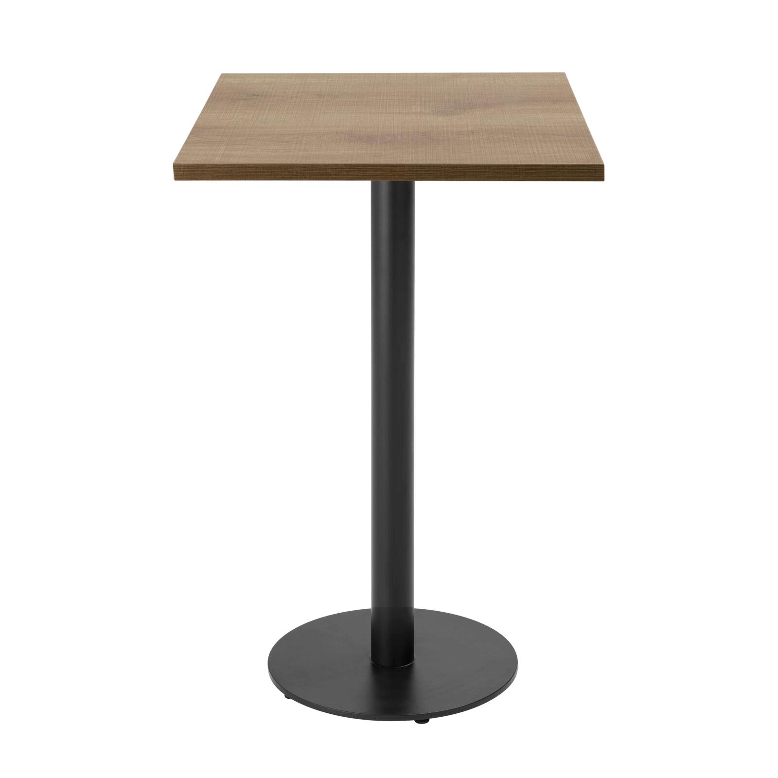 Table haute de restaurant 60 x 60 cm en aggloméré avec revêtement mélaminé