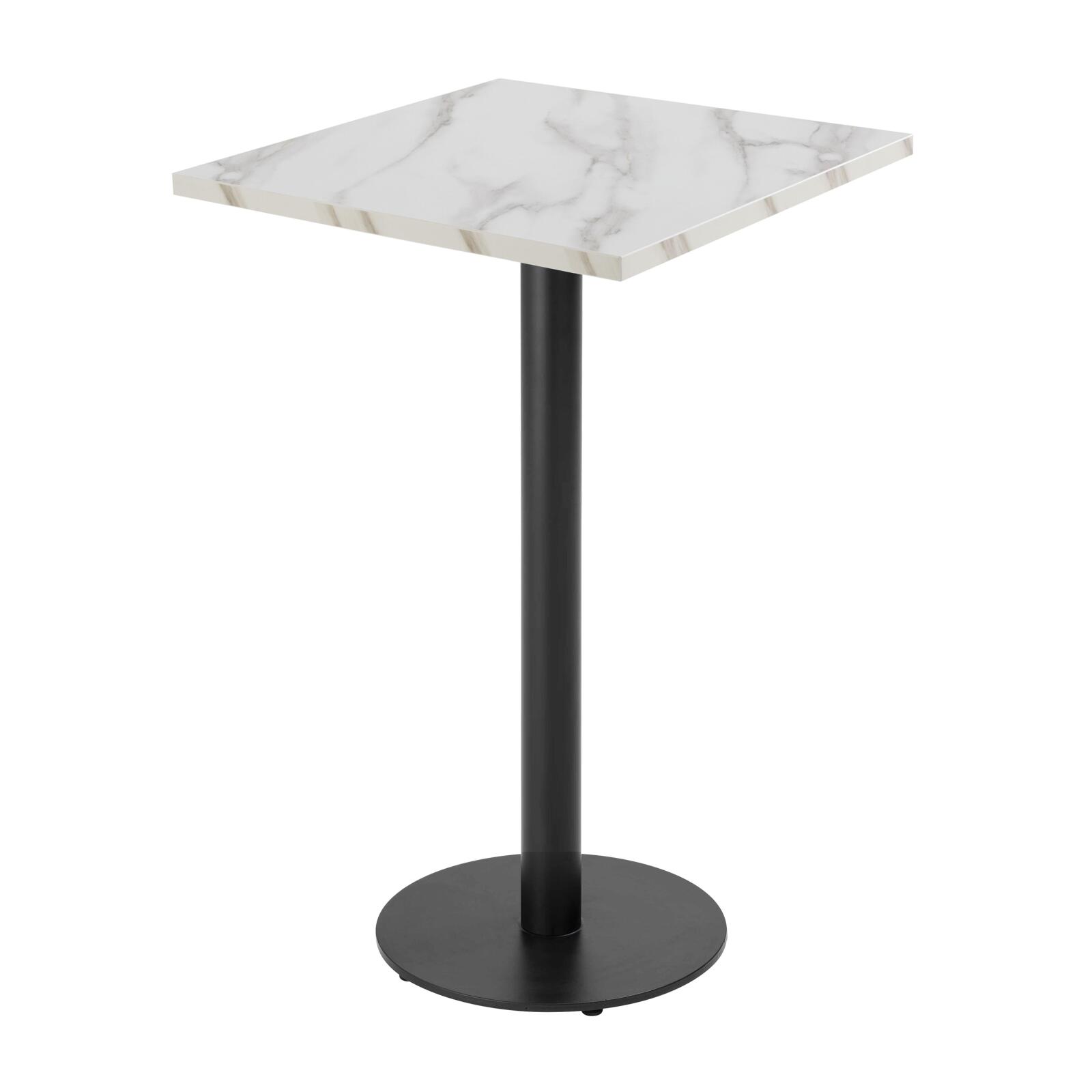 Table haute de restaurant 60 x 60 cm en aggloméré avec revêtement mélaminé