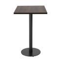 Table haute de restaurant 60 x 60 cm en aggloméré avec revêtement mélaminé