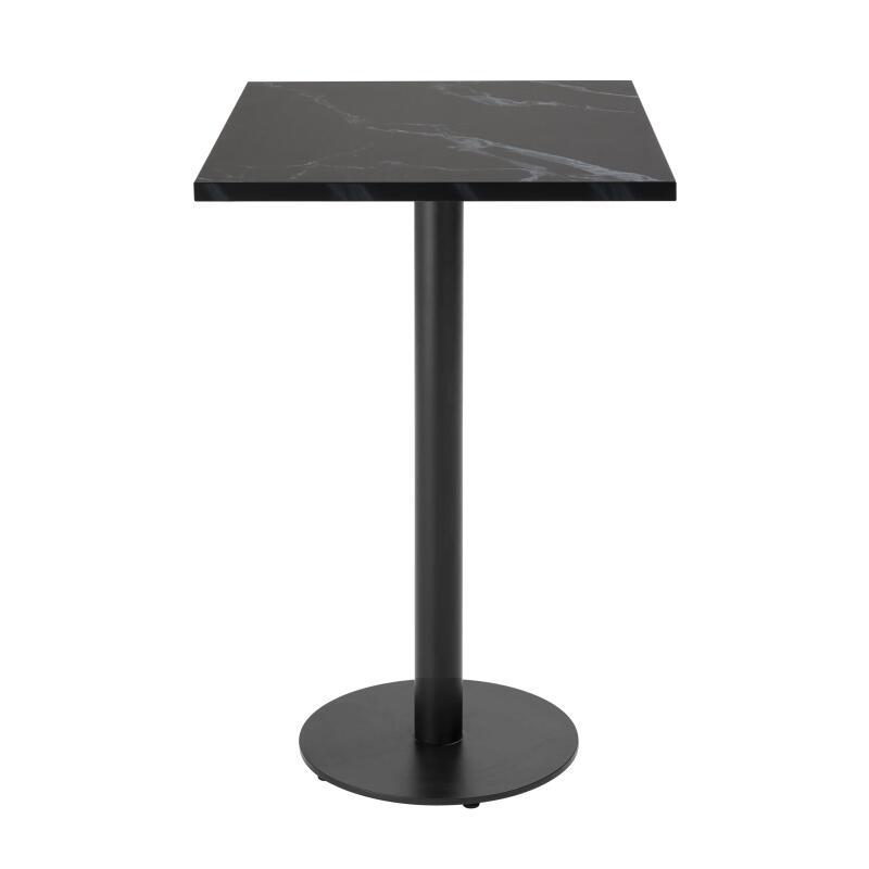 Table haute de restaurant 60 x 60 cm en aggloméré avec revêtement mélaminé