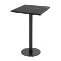 Table haute de restaurant 60 x 60 cm en aggloméré avec revêtement mélaminé