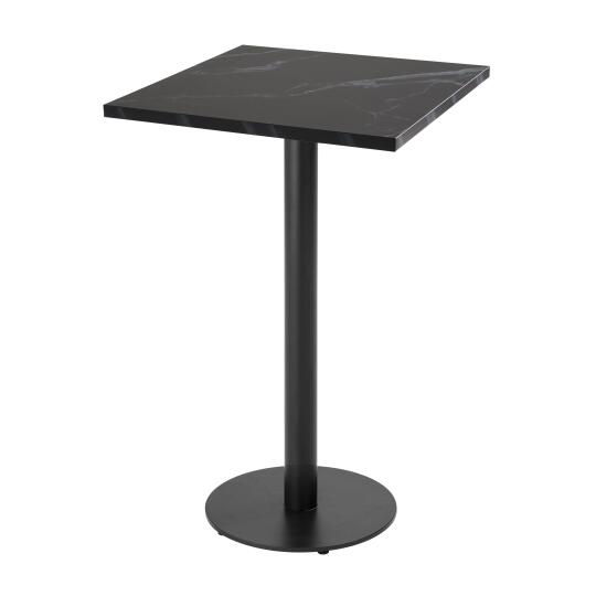 Table haute de restaurant 60 x 60 cm en aggloméré avec revêtement mélaminé