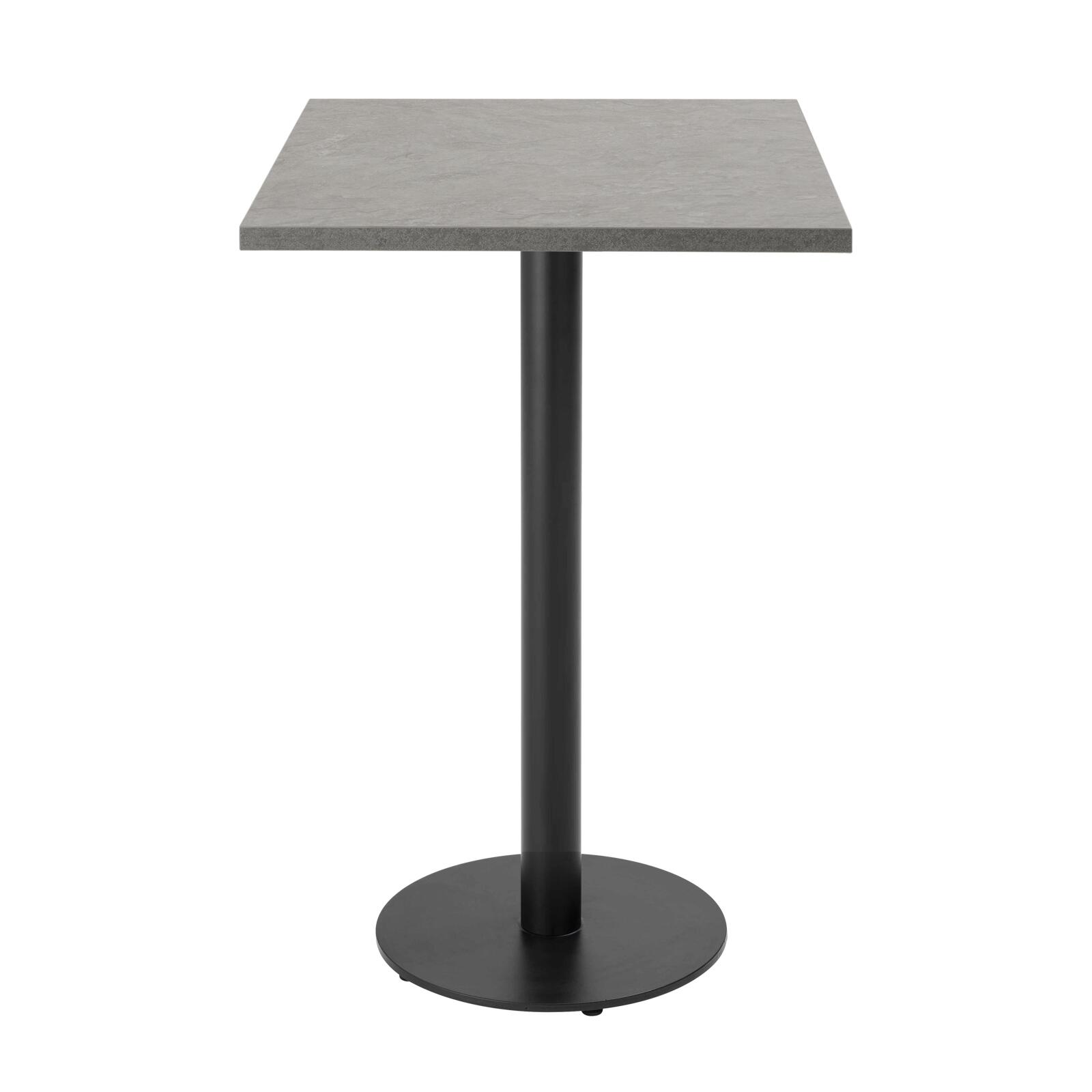 Table haute de restaurant 60 x 60 cm en aggloméré avec revêtement mélaminé