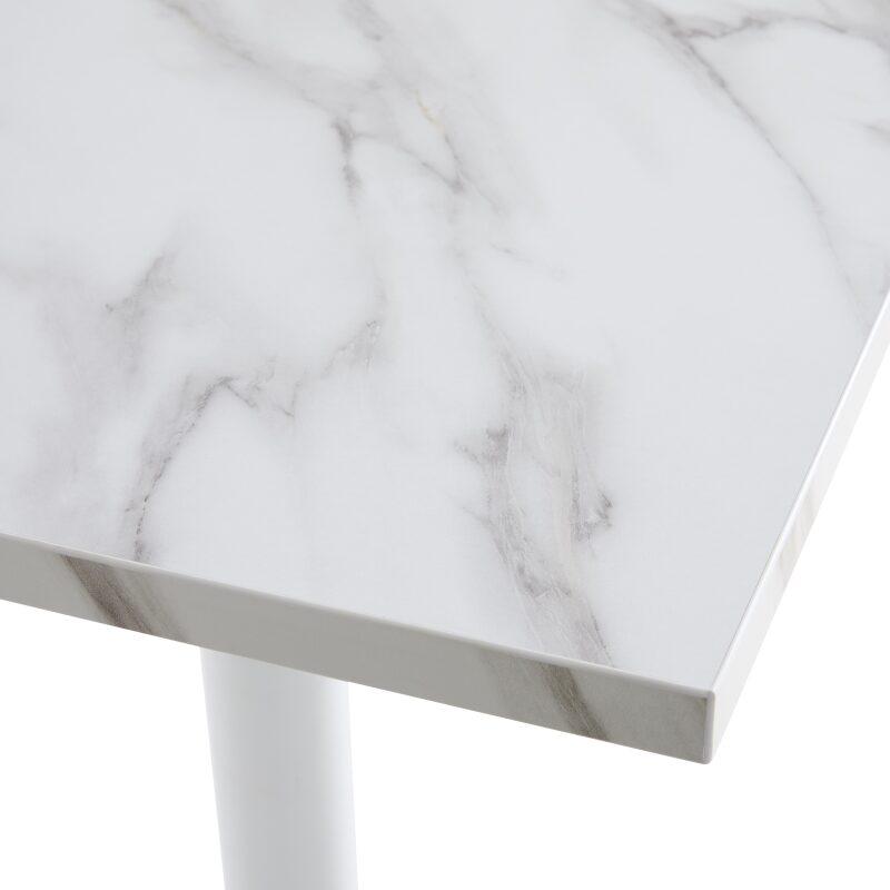 Table haute de restaurant 60 x 60 cm en aggloméré avec revêtement mélaminé