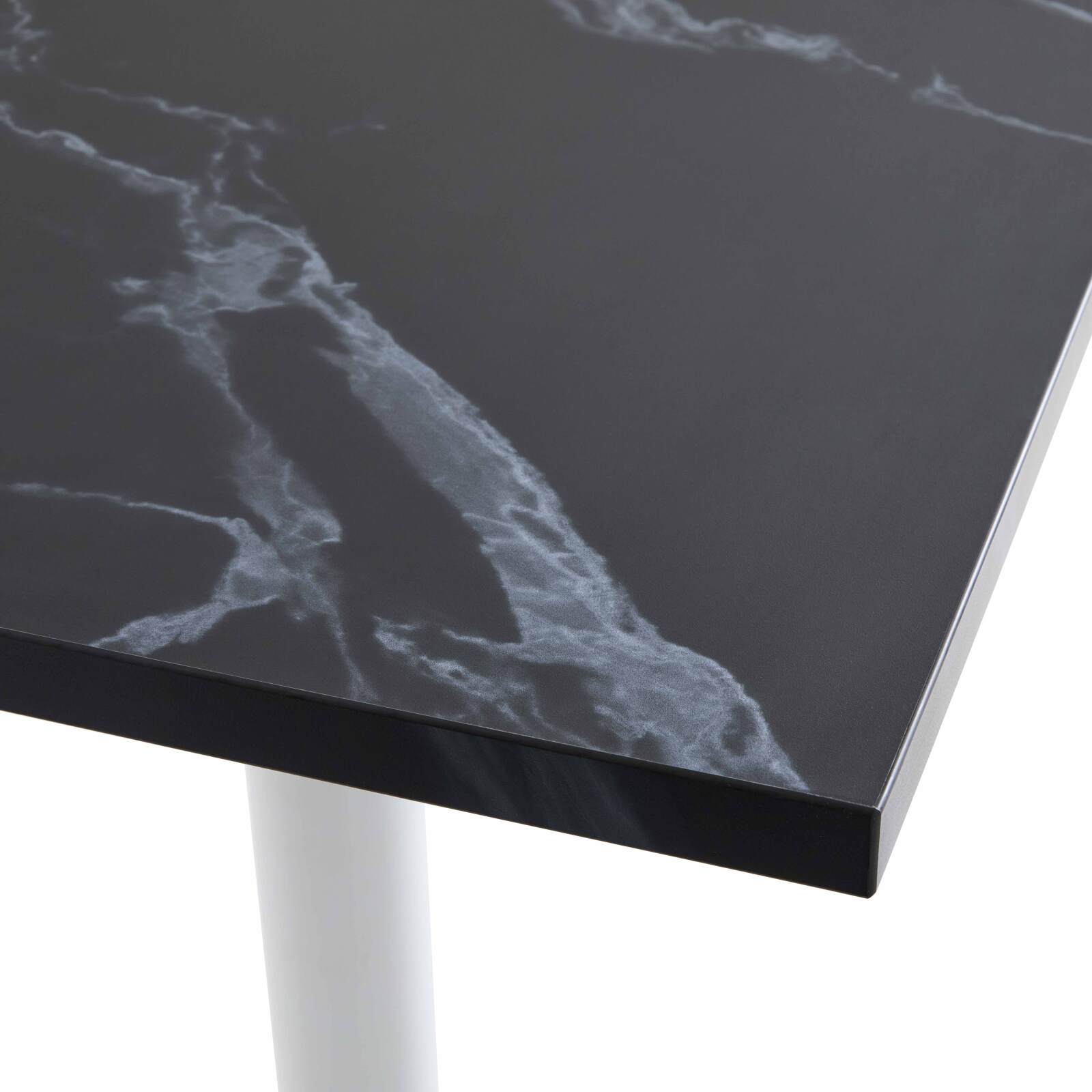 Table haute de restaurant 60 x 60 cm en aggloméré avec revêtement mélaminé