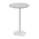 Table haute ronde Ø60 cm en aggloméré avec revêtement mélaminé