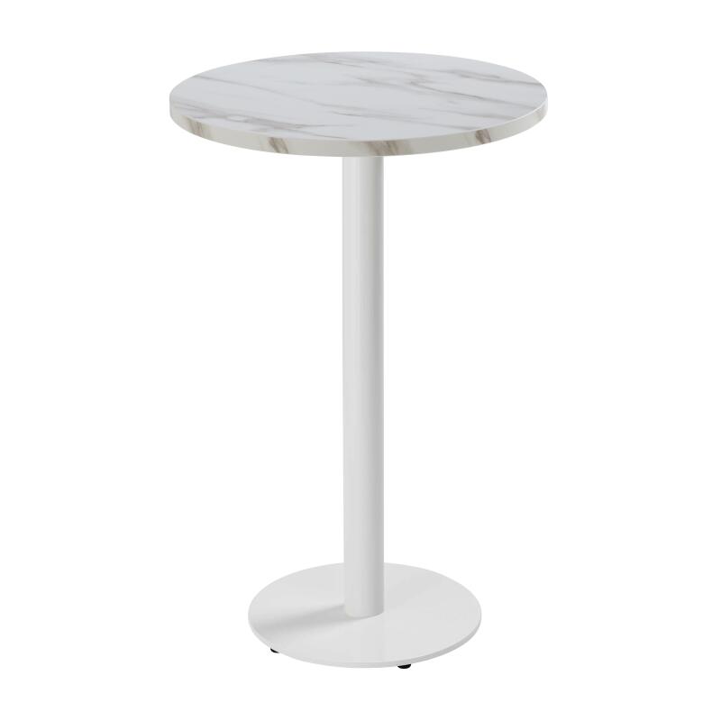 Table haute ronde Ø60 cm en aggloméré avec revêtement mélaminé
