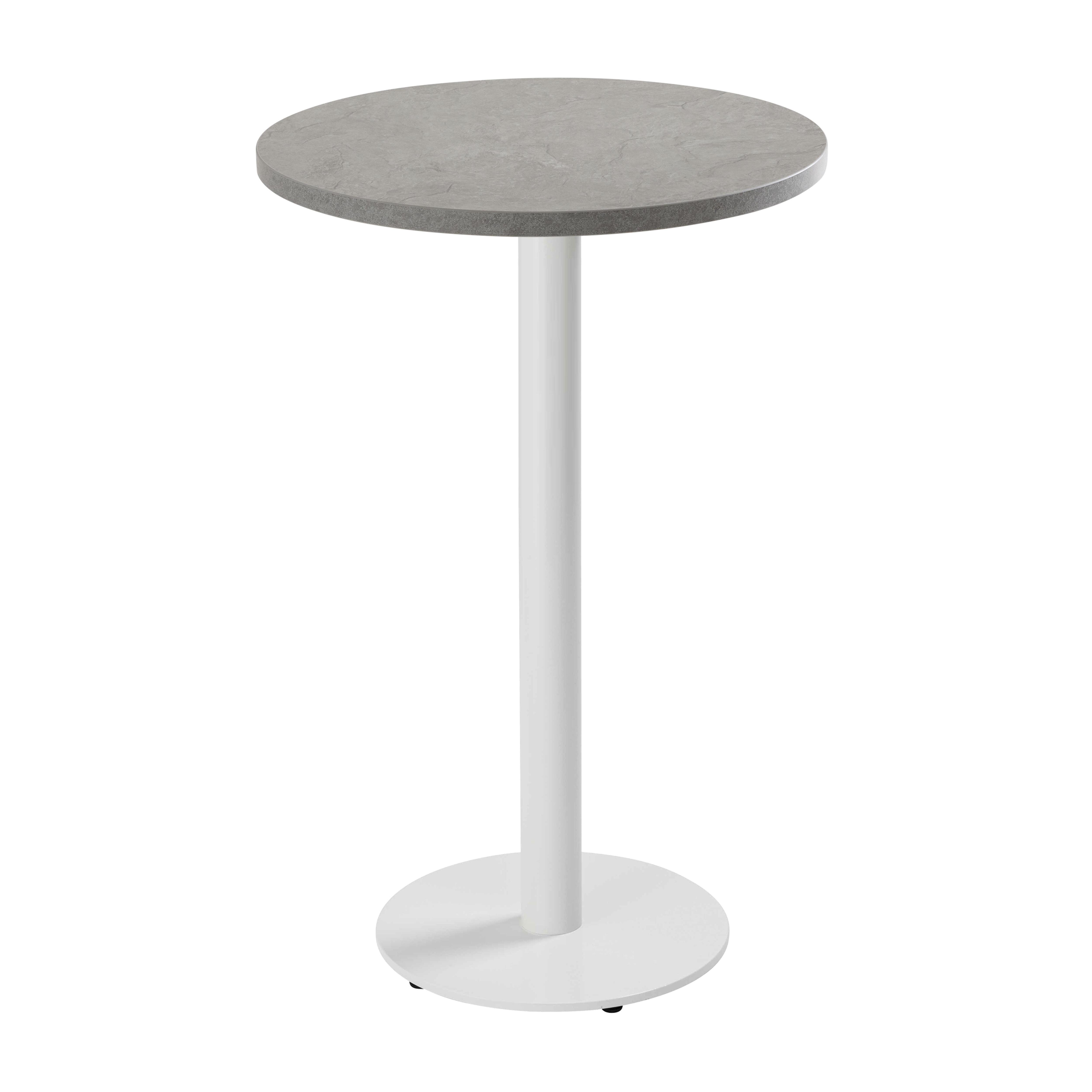 Table haute ronde Ø60 cm en aggloméré avec revêtement mélaminé
