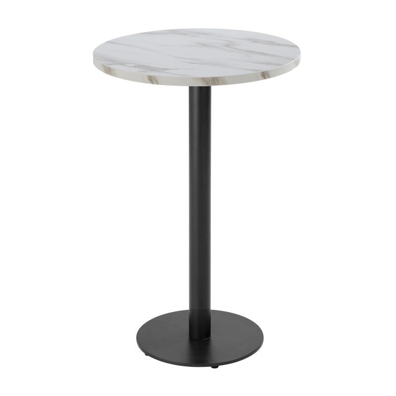 Table haute ronde Ø60 cm en aggloméré avec revêtement mélaminé