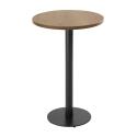Table haute ronde Ø60 cm en aggloméré avec revêtement mélaminé