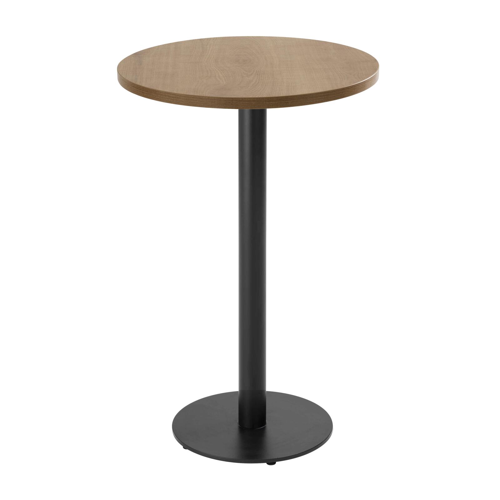 Table haute ronde Ø60 cm en aggloméré avec revêtement mélaminé