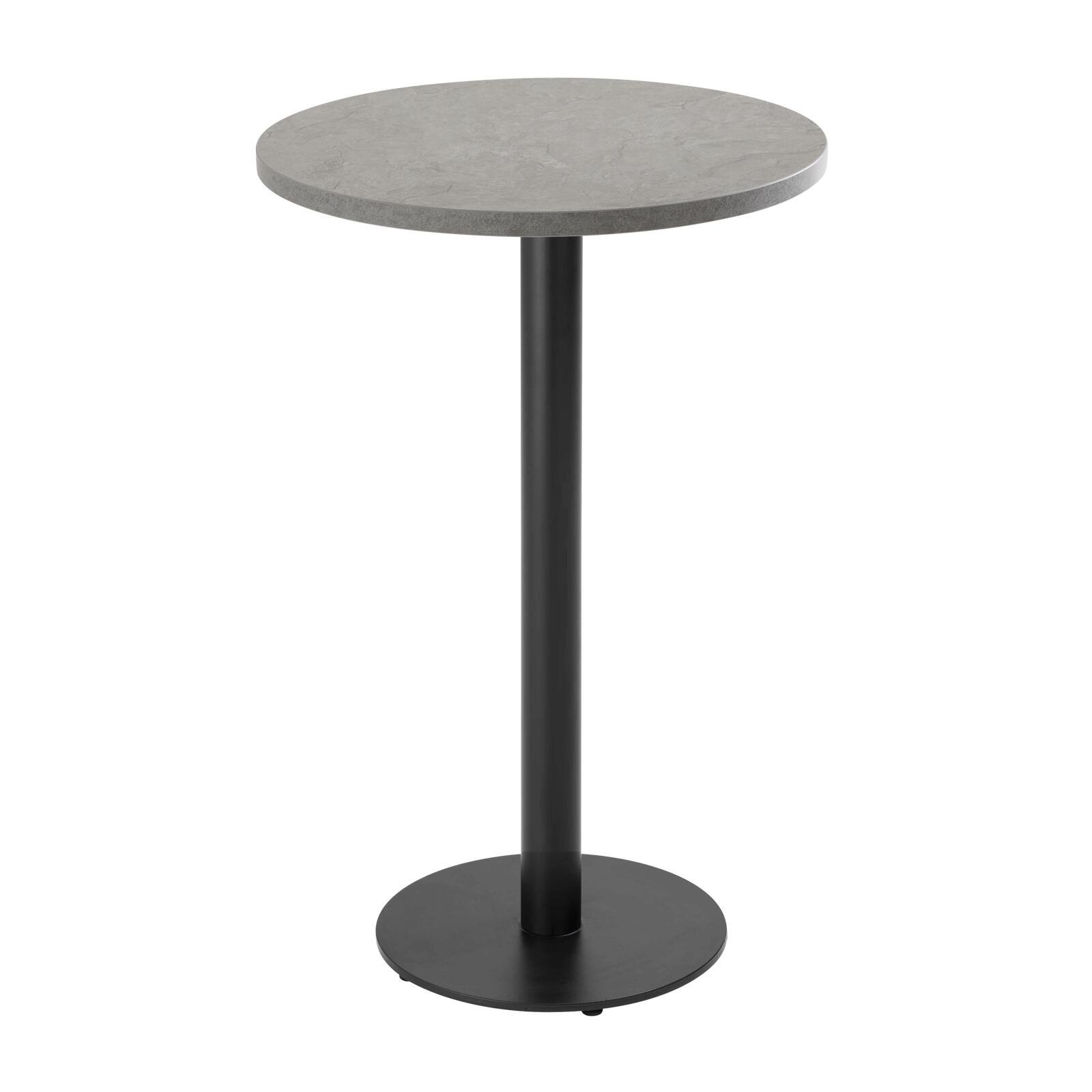 Table haute ronde Ø60 cm en aggloméré avec revêtement mélaminé