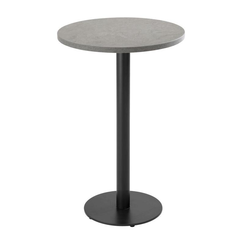 Table haute ronde Ø60 cm en aggloméré avec revêtement mélaminé