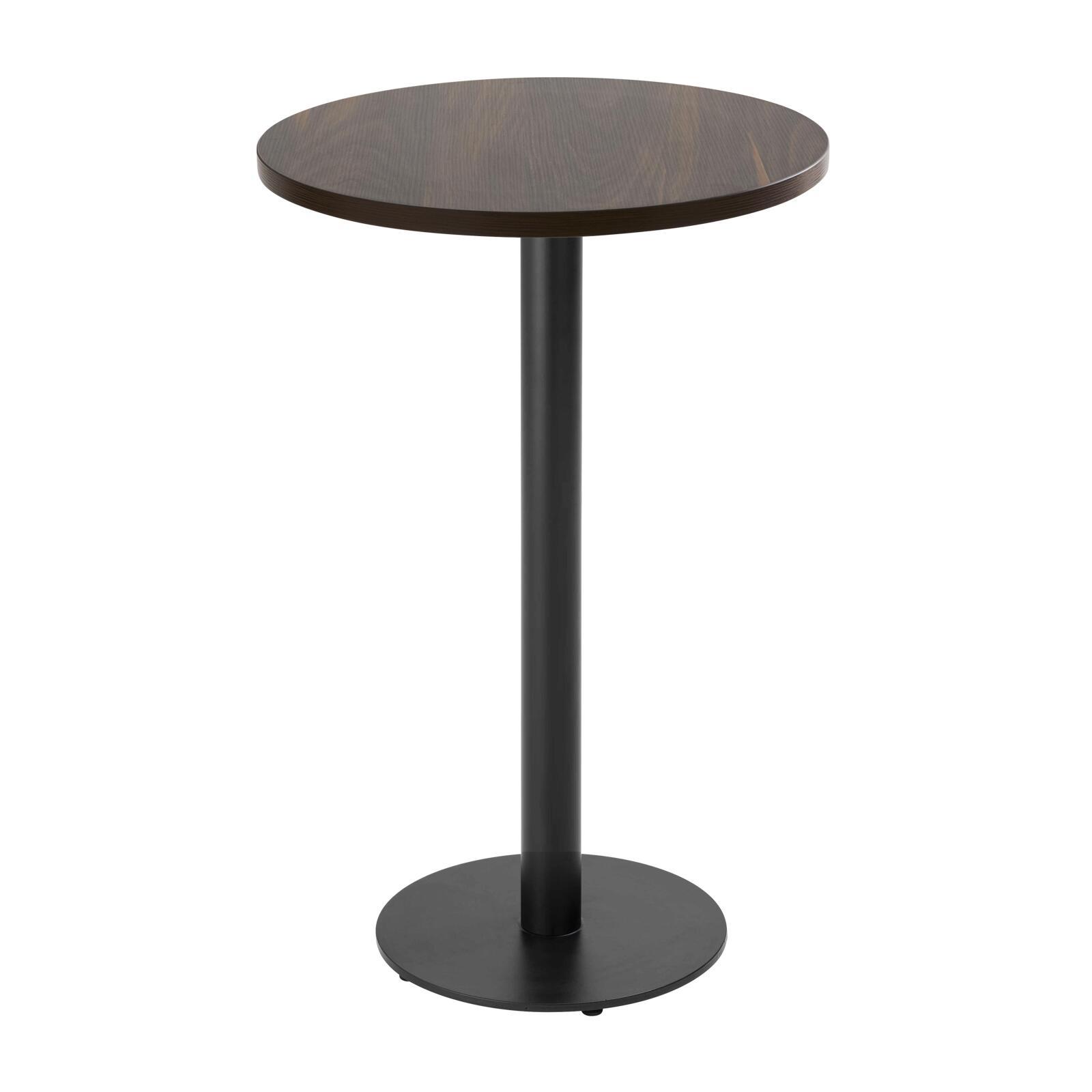 Table haute ronde Ø60 cm en aggloméré avec revêtement mélaminé