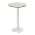 Table haute ronde Ø60 cm en aggloméré avec revêtement mélaminé
