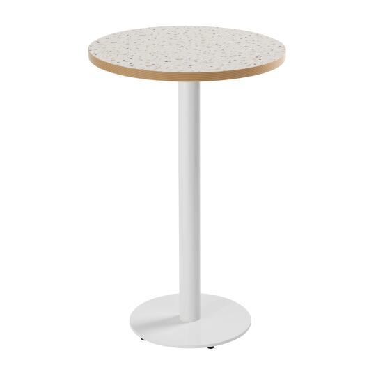 Table haute ronde Ø60 cm en aggloméré avec revêtement mélaminé | Mobeventpro