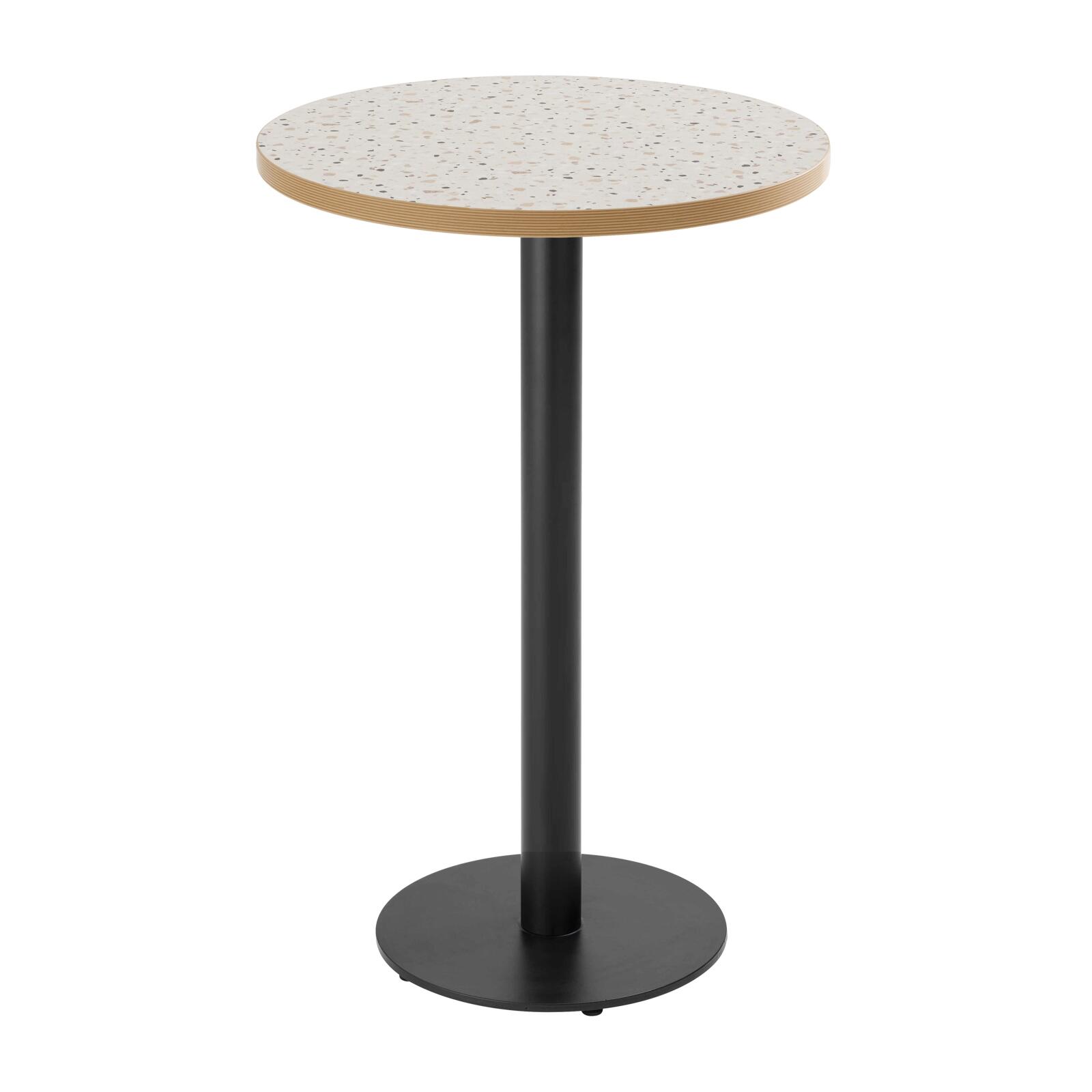 Table haute ronde Ø60 cm en aggloméré avec revêtement mélaminé