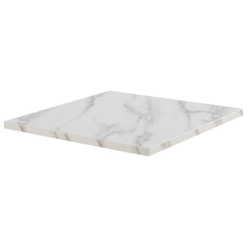 Plateau de table carré en aggloméré avec revêtement mélaminé 60 x 60 cm
