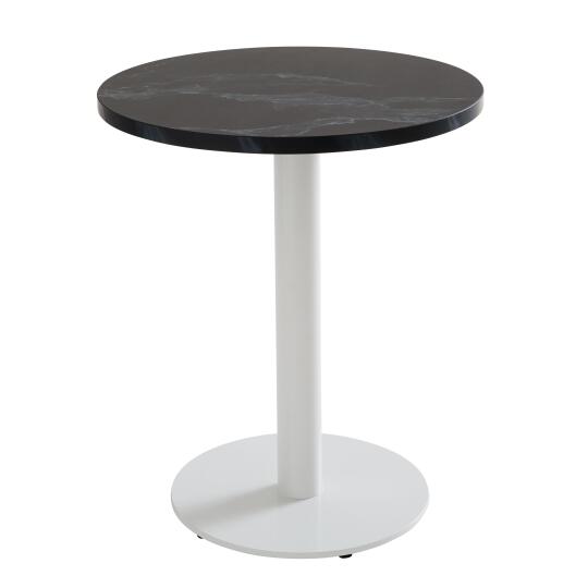 Table à manger ronde Ø 60 cm en aggloméré avec revêtement mélaminé