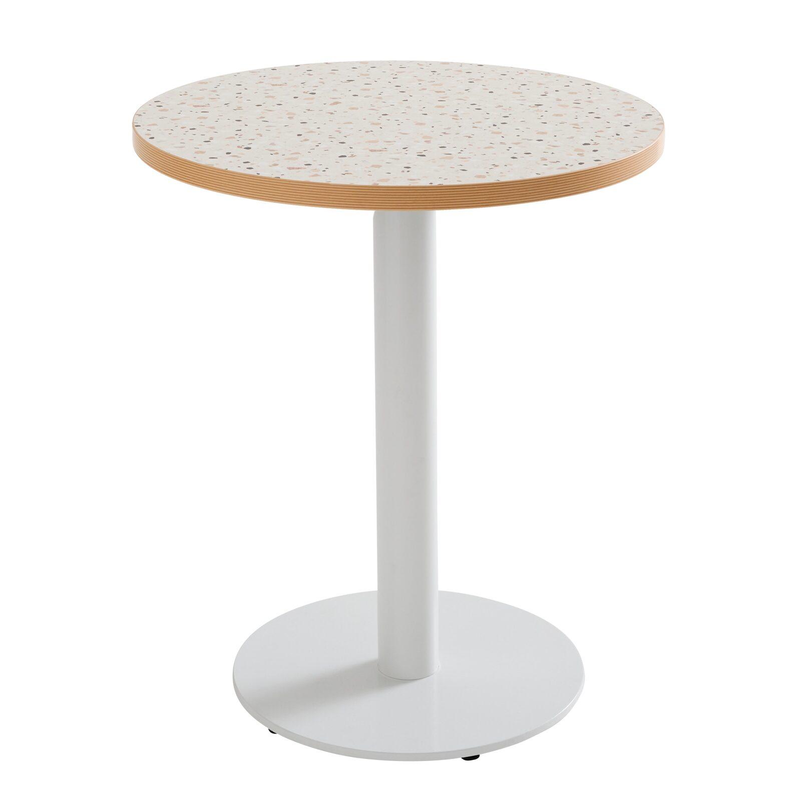 Table à manger ronde Ø 60 cm en aggloméré avec revêtement mélaminé