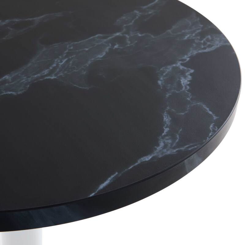 Table à manger ronde Ø 60 cm en aggloméré avec revêtement mélaminé (3/7)