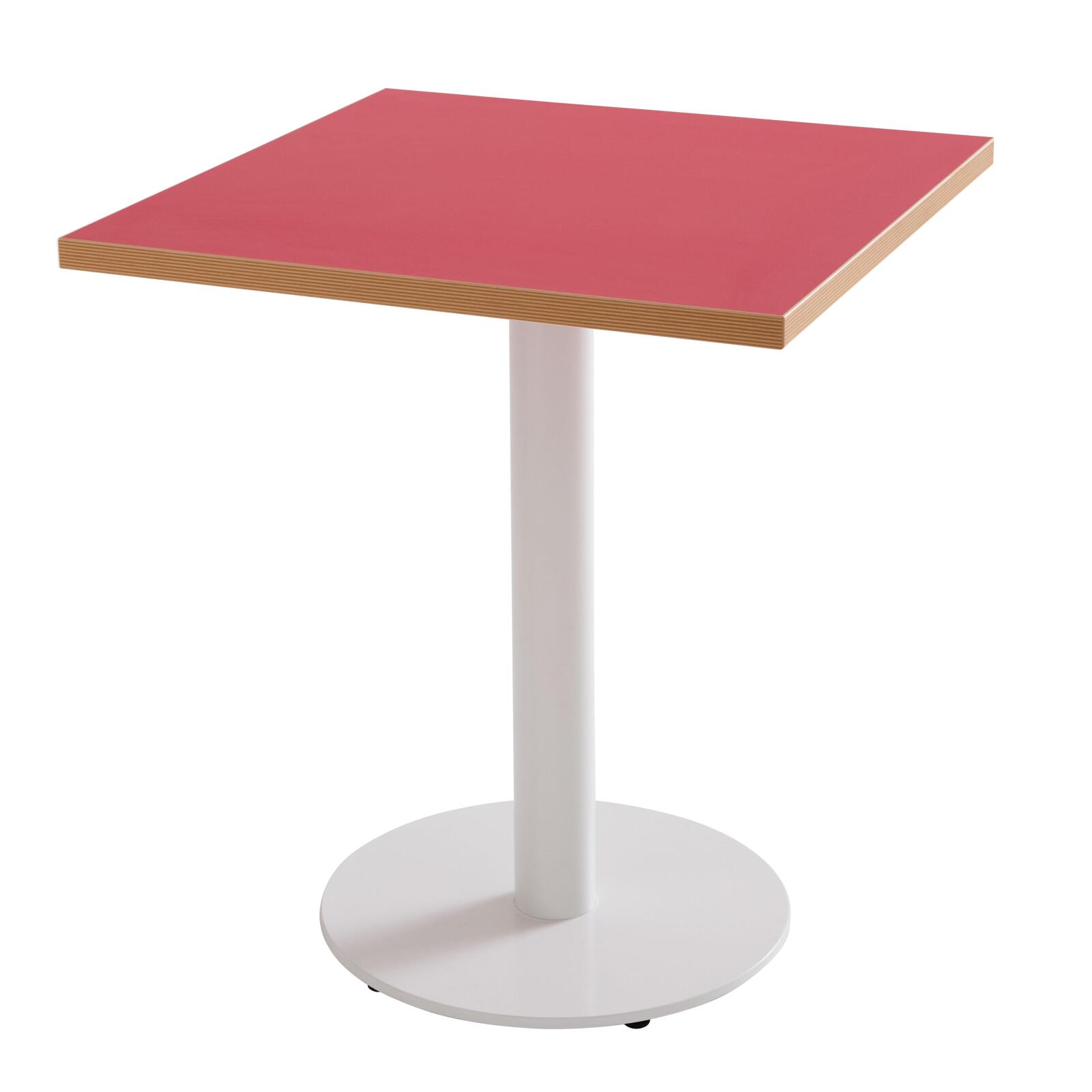 Plateau de table carré 60 x 60 cm en mélaminé avec bords en PVC