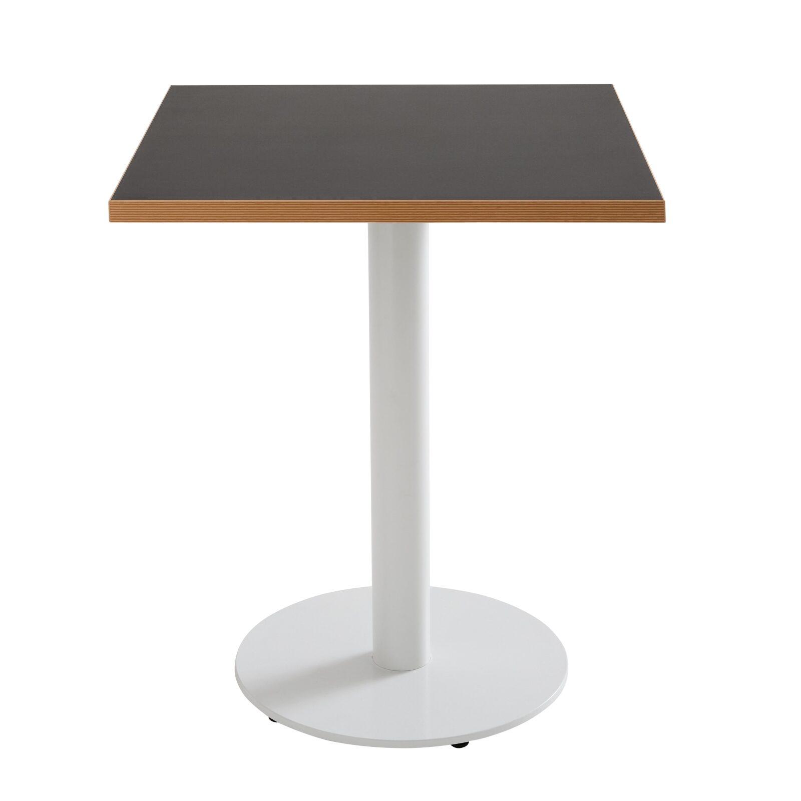 Plateau de table carré 60 x 60 cm en mélaminé avec bords en PVC