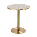 Table de restaurant ronde Ø 60 cm en contreplaqué avec revêtement stratifié et bords en aluminium