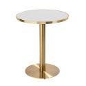 Table de restaurant ronde Ø 60 cm en contreplaqué avec revêtement stratifié et bords en aluminium
