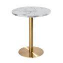 Table de restaurant ronde Ø 60 cm en contreplaqué avec revêtement stratifié et bords en aluminium