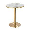Table de restaurant ronde Ø 60 cm en contreplaqué avec revêtement stratifié et bords en aluminium