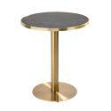 Table de restaurant ronde Ø 60 cm en contreplaqué avec revêtement stratifié et bords en aluminium