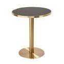 Table de restaurant ronde Ø 60 cm en contreplaqué avec revêtement stratifié et bords en aluminium
